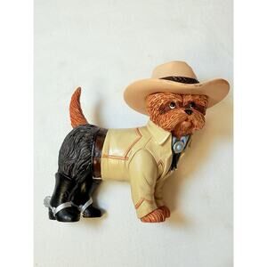 Hamilton Spurs’N Fur Yorkie Cowboy Figurine